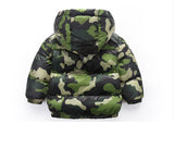 Hooded Camouflage Puffer Coat Baby Toddler Boy (Brown/Green/Blue/Orange)