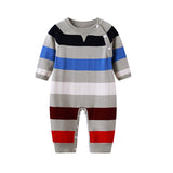 Striped Knit Sweater Jumpsuit Baby Boy (Gray Multi)