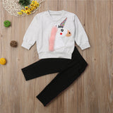 3D Unicorn 🦄 Fur & Sequin Sweatshirt and Pants 2pc. Clothing Set Baby Girl and Toddler (Gray & Black Multi)