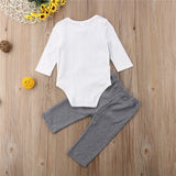 Bow Tie Onesie Vest and Pants 2pc. Clothing Set Baby Boy (Gray & White)