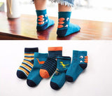5 Pair Set Dinosaur  🦖 Baby & Toddler Socks (Multicolor)