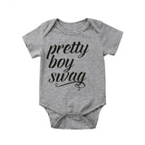 Pretty Boy Swag - Onesie Bodysuit Baby Boy (Gray/Black)