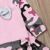 Camouflage Top with Bow and Pants 2pc. Set Baby Girl (Pink Camo Multi)