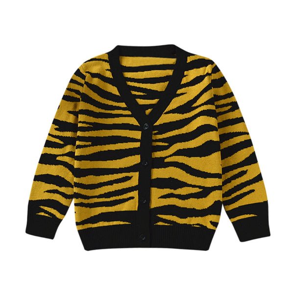 Tiger Print 🐅 Cardigan Baby Girl (Yellow & Black)