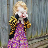 Tiger Print 🐅 Cardigan Baby Girl (Yellow & Black)