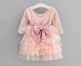 Lace & Tulle Princess Formal Dress Toddler Girl (Pink)