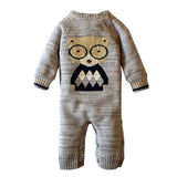 Bear Cartoon 🐻 Knit Sweater Baby Boy (Available in Gray or Red)