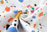 Paint Splatter T-Shirt Unisex Toddler Boy Girl (White Multi)