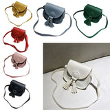 Vegan Leather & Fringe Tassel Crossbody Handbag Toddler Girl (Available in 7 colors)