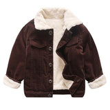 Corduroy Jacket with Fleece Lining Baby Boy (Burgundy/Brown/Black)