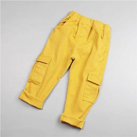 Cargo Trouser Pants Toddler Boy (Yellow/Black)