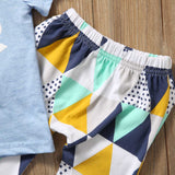 Mama's Boy - T-Shirt & Pants 2pc. Set Baby Boy (Baby Blue/Mint Green/Yellow)