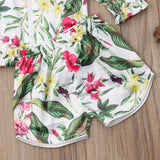🌷 Floral Jacket & Shorts 2pc. Clothing Set (White/Pink/Green/Purple) 🌷