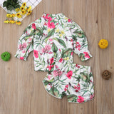 🌷 Floral Jacket & Shorts 2pc. Clothing Set (White/Pink/Green/Purple) 🌷