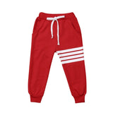 Unisex Stripe Joggers Baby and Toddler (Available in Navy Blue, Gray, Red or Black)