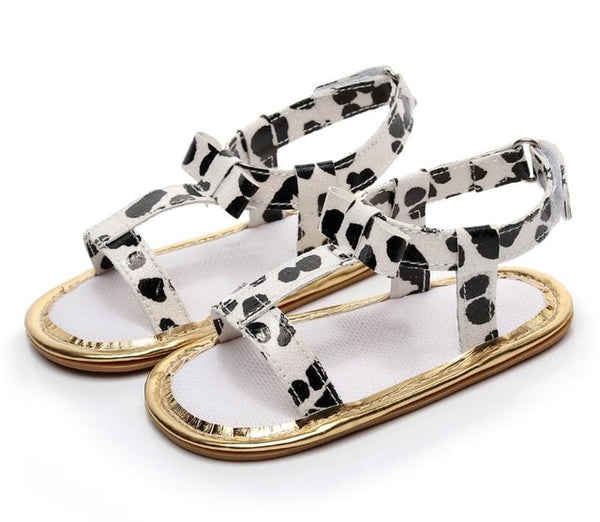 Leopard Baby Sandals (Gold/White)