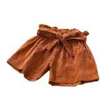 High Waist Paperbag Shorts with Belt Toddler Girl (Available in Pink, Blue or Camel)