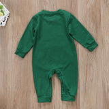 Ladies Man - Long Sleeve Jumpsuit Baby Boy (Green/White)