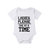Ladies Please One at a Time - Onesie Bodysuit Baby Boy (White/Black)