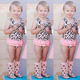 Leopard Swimsuit Toddler Girl (Black/Pink/White)