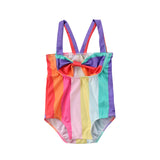 🌈 Rainbow Striped Swimsuit Baby Girl and Toddler (Purple/Yellow/Orange) 🌈