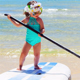 Netted Halter Swimsuit Toddler Girl (Turquoise)