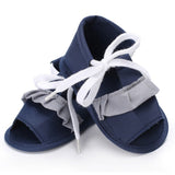 Ruffled Baby Sandals (Blue/Khaki/Pink)