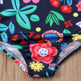 🏵️ Floral Swimsuit Baby Girl and Toddler (Navy Blue/Red) 🏵️