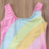 🌈 Rainbow Print One Piece Swimsuit Toddler Girl (Pink/Blue/Green) 🌈