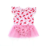 Flamingo Swimsuit with Tutu Bottom Baby Girl (Pink/Red)